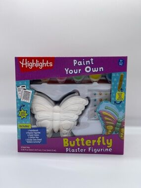 Paint Your Own Butterfly Plaster Figurine - White